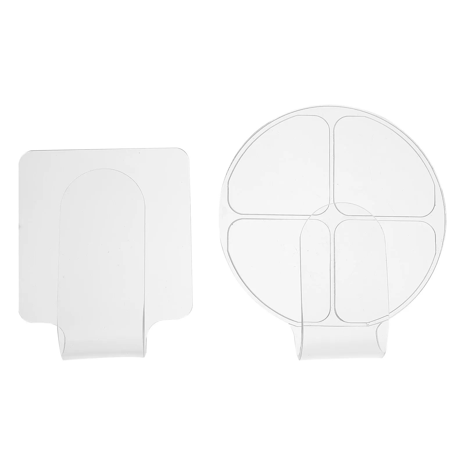 

2Pcs Clear Acrylic Makeup Palettes Handheld Color Mixing Plates for Beauty Application Oil Painting Cream Pigments Use