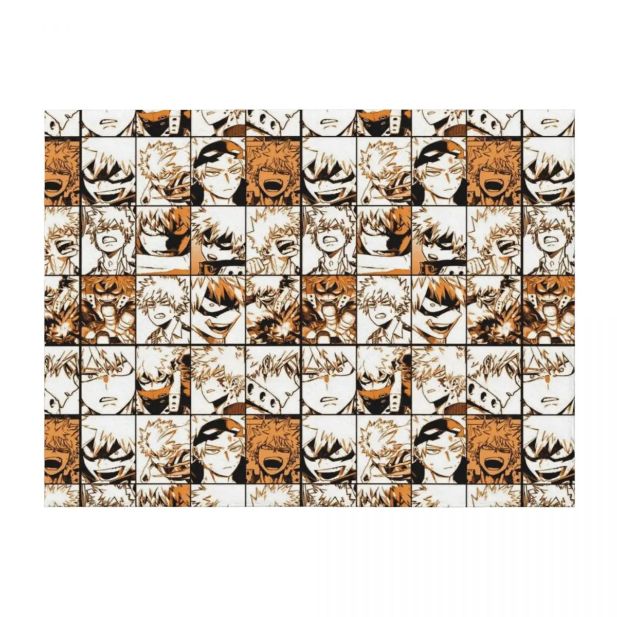 

Bakugo Katsuki collage Throw Blanket Vintage Sofa Quilt Flannel Fabric Decorative Sofa Blankets