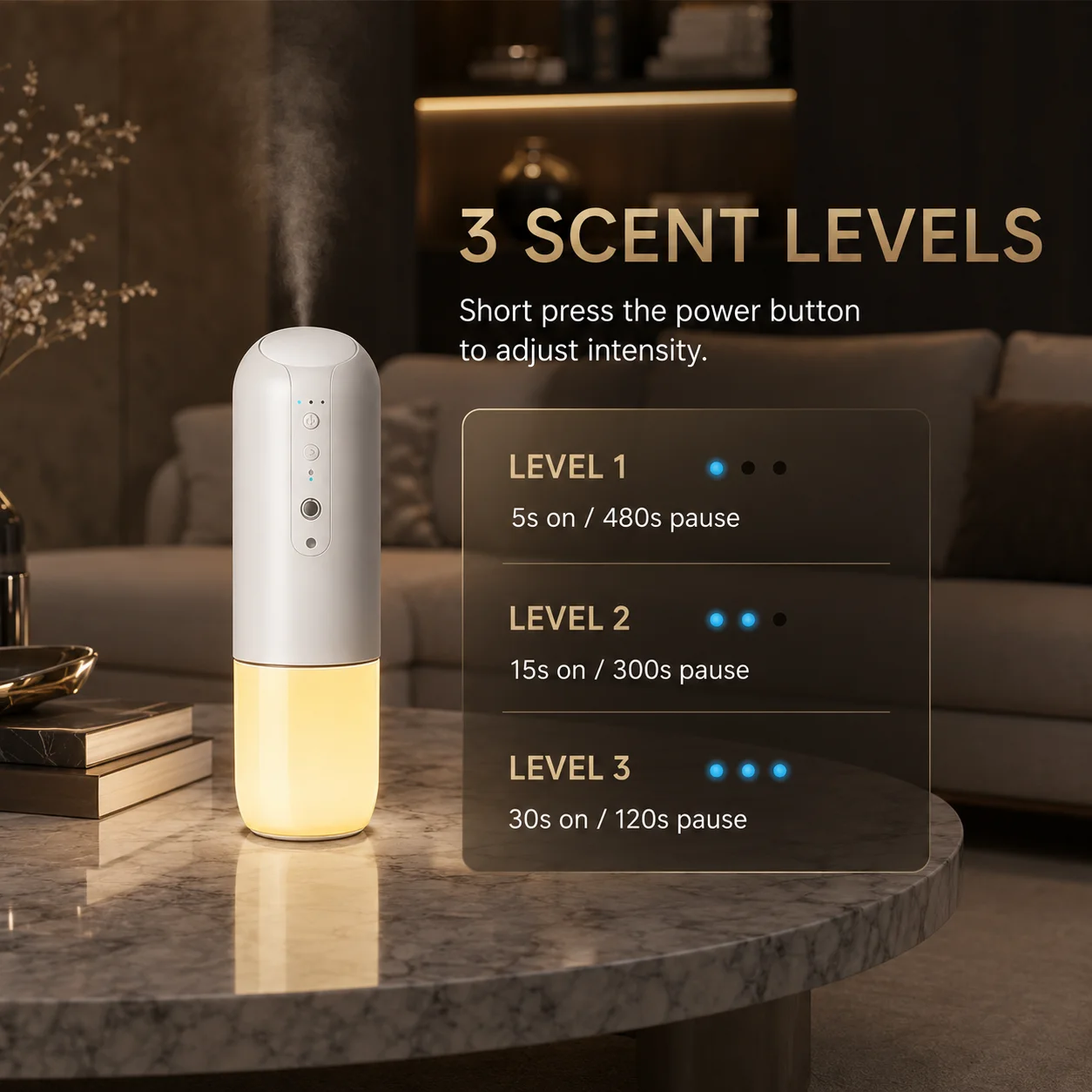 3 Light Smart Aroma Diffuser Wall Plug In Essential Oil Diffuser 150ml Fragrance Dispenser Machine for Home Bedroom Living Room image 3