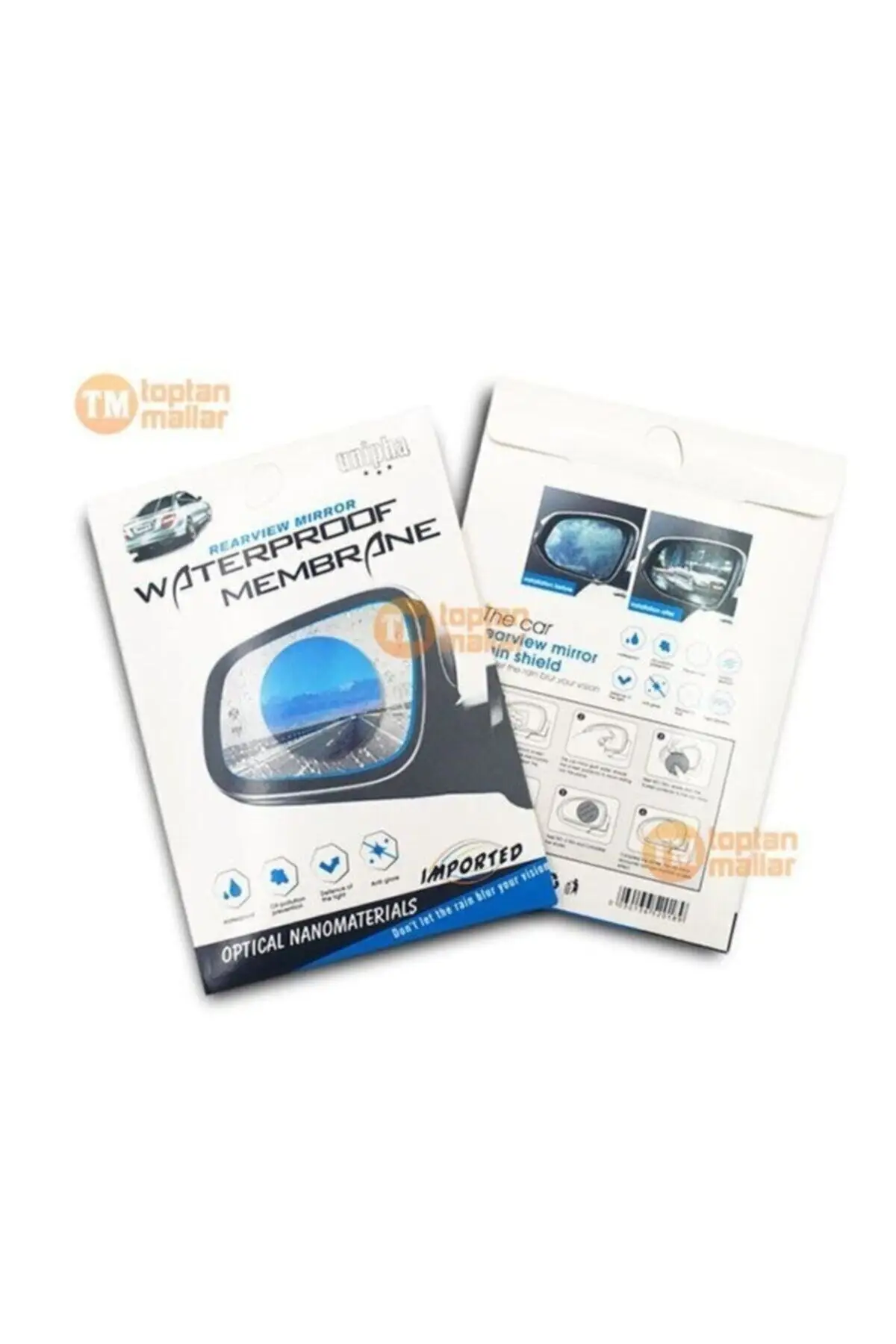 Película deslizante para espejo retrovisor lateral de coche, protector antiniebla para lluvia, 2 piezas