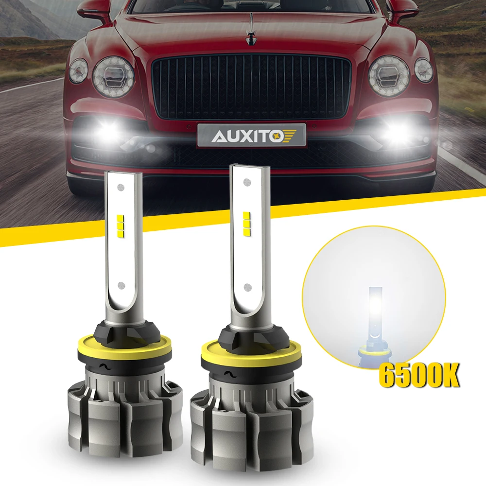 2Pcs AUXITO Canbus 880 H27W/1 LED Fog Lights 6500K White Fog Lamp DRL 12V CSP Fanless Powerful Bulbs For Car Toyota Hyundai Kia
