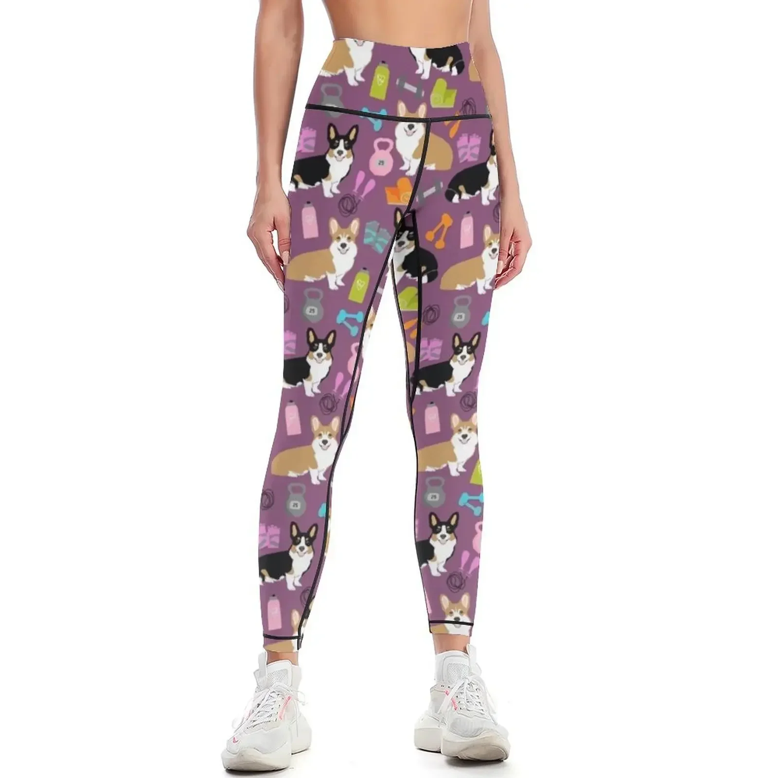 

Corgi workout gym life yoga hiit corgis welsh corgi dog breed corgi crew Leggings gym wear legings for fitness Womens Leggings