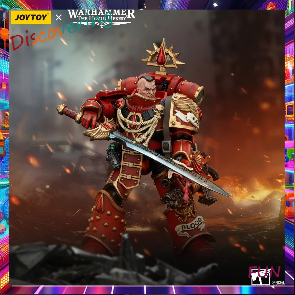 JOYTOY Warhammer "The Horus Heresy" Blood Angels Raldoron Eerste Kapitein van de Blood Angels 1:18 Figuren Game Model Mecha Speelgoed