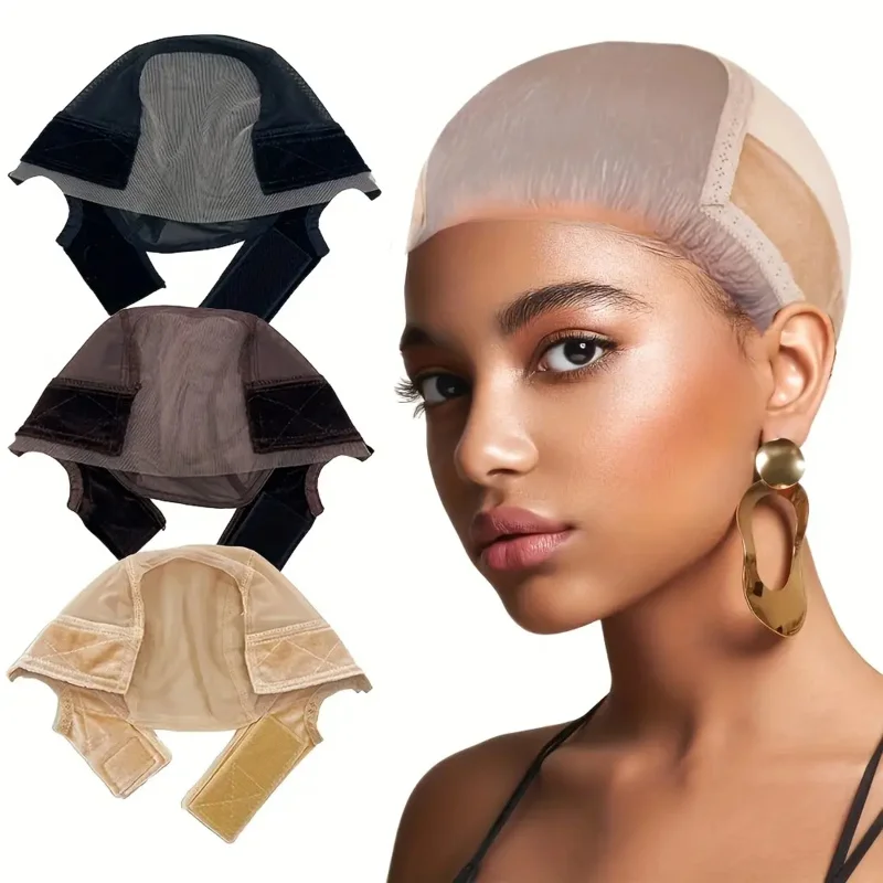 

5pcs Adjustable Swiss Lace Wig Grip Cap, Transparent Non-Slip Elastic Headband for Women, Comfortable Ear Design Wig Gripper