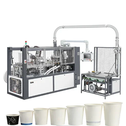 Fully Automatic Disposable Carton Cup Forming Machine Single Double PE Coating Hot Cold Drink Juice Paper Cup Making Machine