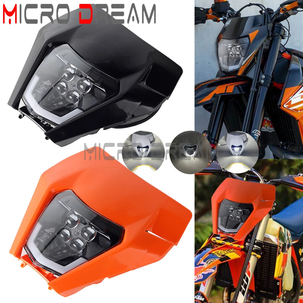 Enduro Motocross Dirt Bike LED Headlight Headlamp For FC FE TC TX FX TE 125 150 250 XC-W 300 350 450 500 EXC EXC-F 690 SMC