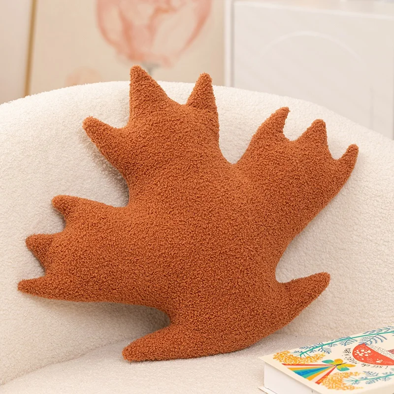 단풍잎 베개 인조 식물 잎 부드러운 봉제 껴안는 베개 홈 소파 쿠션 수확 축제 따뜻한 생일 선물