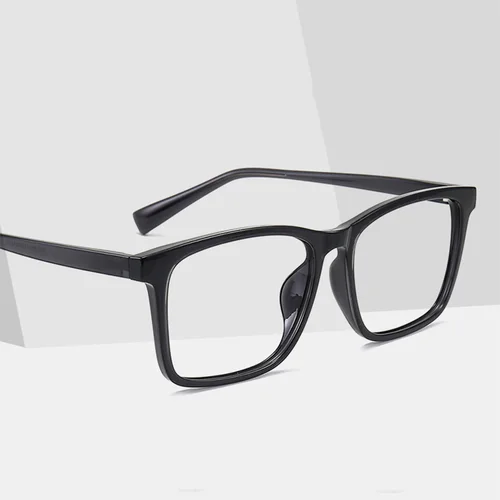 Imagen 2 del producto Montura de gafas HD cuadrada TR90 para hombre, gafas graduadas ópticas de gran tamaño a la moda de 160mm de ancho, montura de gafas para miopía 9242