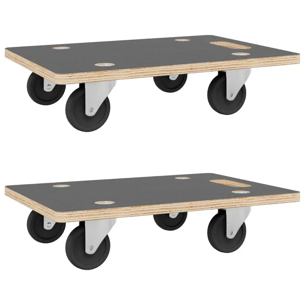 2 pcs Heavy-Duty Rectangular Transport Trolleys 31.5x21. for X4 .5 inches, Max Load 551.2 lb