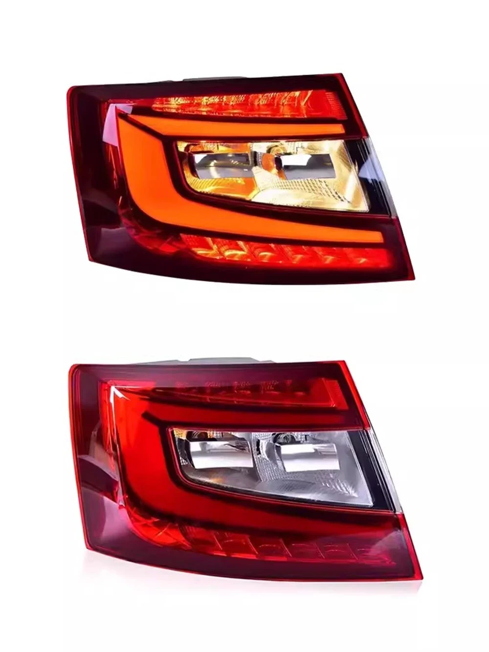 Car led Taillight rear Lamp assembly For 15-17 Skoda octavia Rear Bumper Light Brake Driving Turn Signal 2pcs