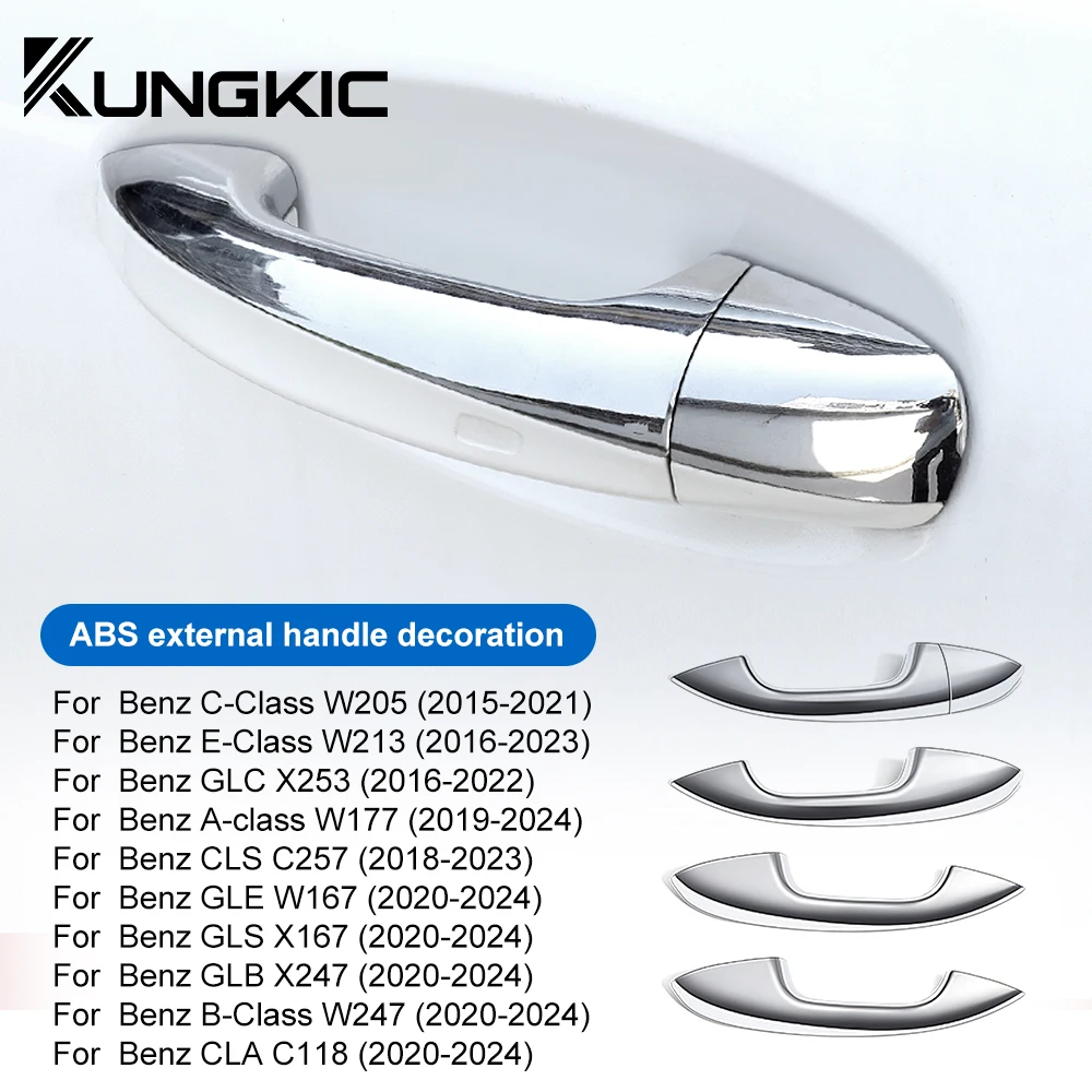 

For Mercedes Benz GLC CLA GLE GLS GLB CLS Class W177 W247 W205 W213 X253 C118 W167 X157 X247 C257 ABS Car Door Handle Cover