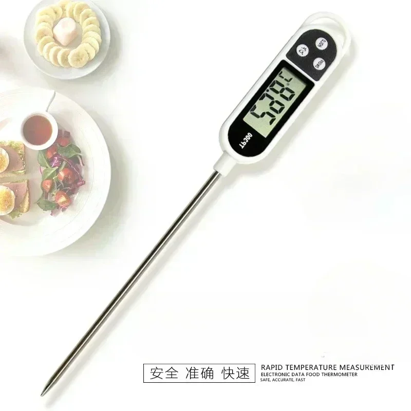 2pcs TP300 food probe type electronic thermometer, pen type barbecue BBQ