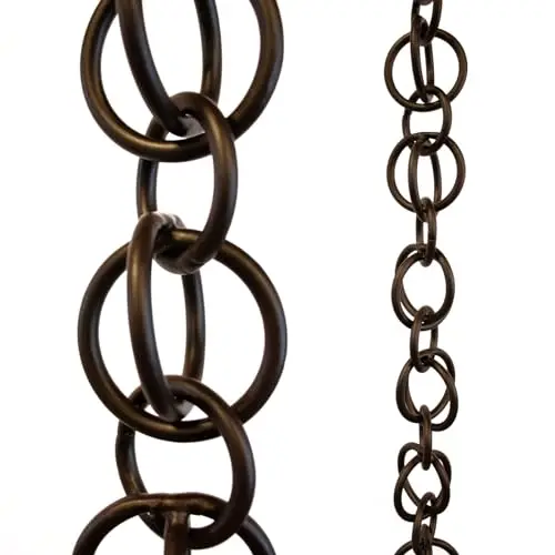 Double Loops Rain Chain - Bronze - 12 Feet, Customized