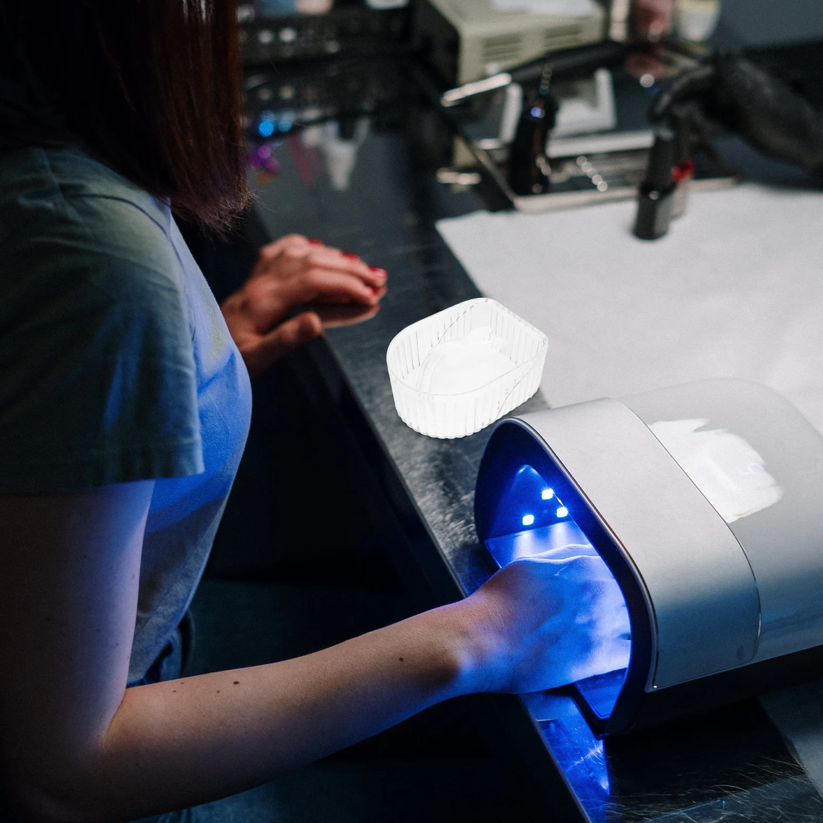 휴대용 매니큐어 담그는 용기, 아크릴 네일용 손 담그는 그릇, 네일 아트 리무버 그릇, 살롱급 매니큐어 도구