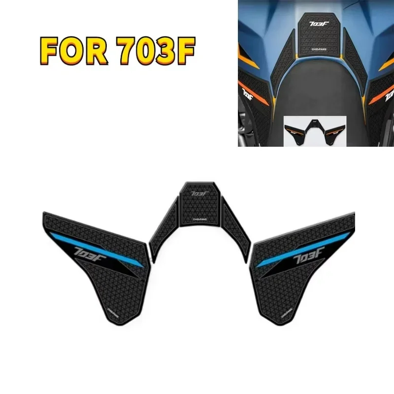 For ZONTES 703F 2024 rubber fuel tank sticker modified body protection sticker 703 f anti-collision sticker film accessories
