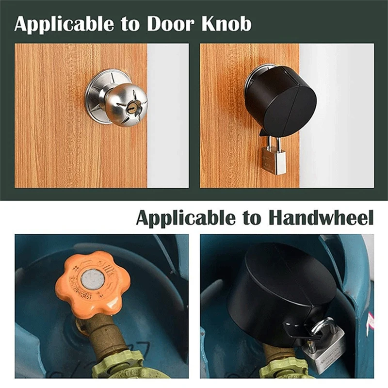 Door Knob Lockout Device, Cover To Disable The Doorknob/Faucet/Valve, Prevents Operating The Knob (Without Padlock) Easy Install