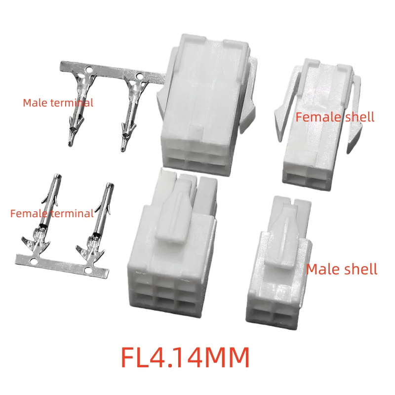 10set/lot 4.14mm 1/2/4/6/9/12 Pin Automotive 4.14 Electrical Wire Connector Male Female Cable Terminal Plug Kits Motorcycle Car