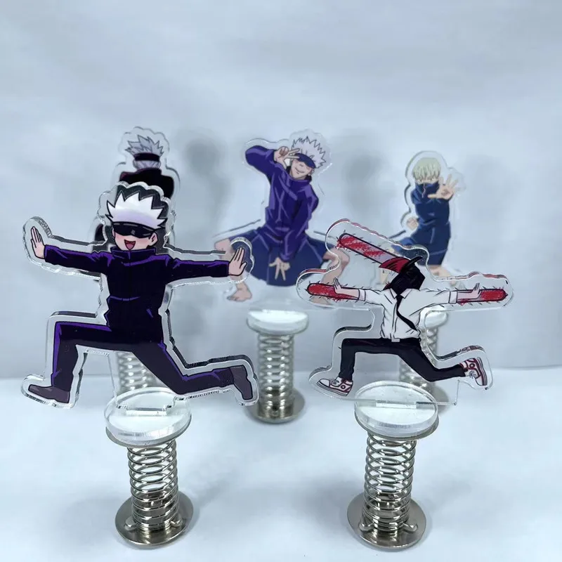 

Аниме декомпрессионная подставка для встряхивания, модель дзюдзюцу кайсен Годзё Сатору, косплей, двухсторонняя брендовая прозрачная акриловая игрушка для украшения стола