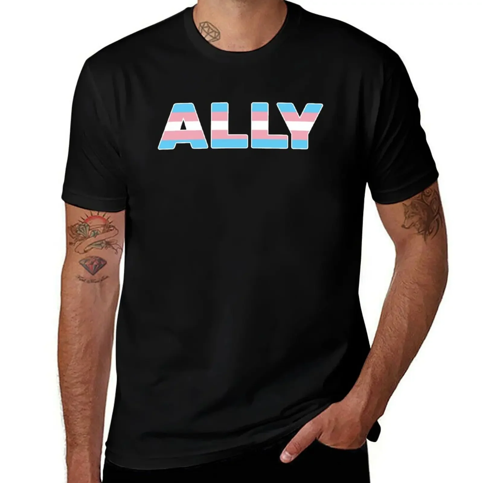 

Transgender Ally Trans Rights T-Shirt essential t shirt rapper graphic tees luxury clothes men