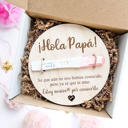 1pcs Pregnancy Announcement To Daddy Surprise Sign daddy to be Baby Announcement wood sign english or spanish
