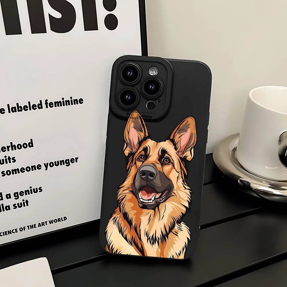 

Cartoon Shepherd Pattern Phone Case Suitable for iPhone 17 16 15 14 13 12 11 Pro/Max/Plus Anti Drop and Anti Shock Back Cover