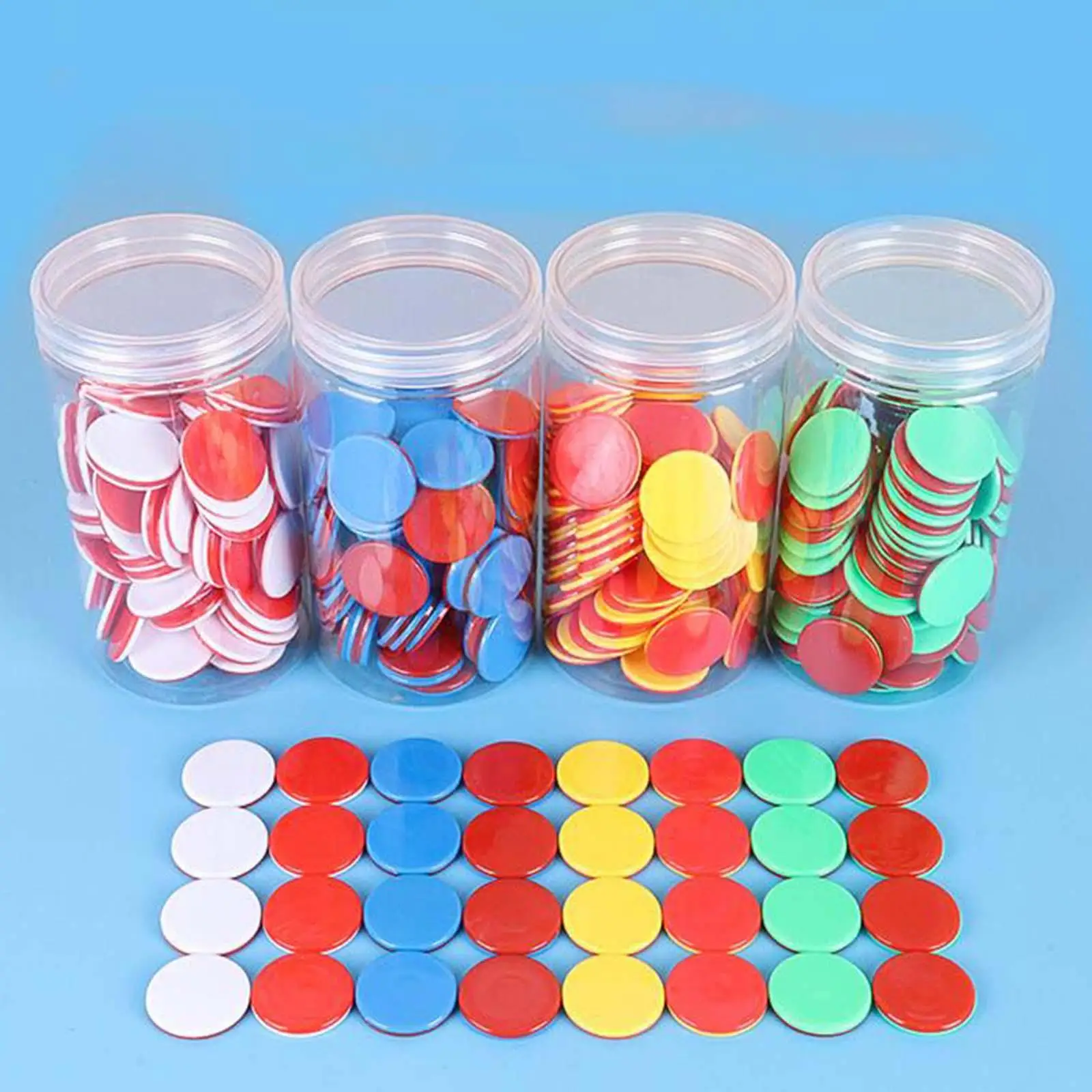 100 Pieces Counting Discs Markers Learning Counters Discs Math Bingo Chips for