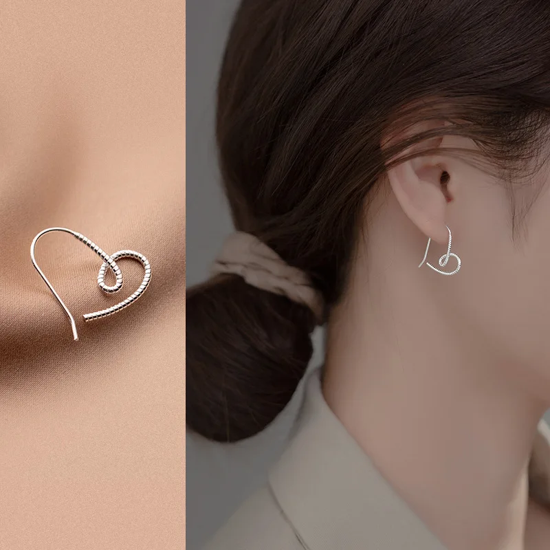 Simple Hollow Cute Heart Stud Earrings for Women Girls Hypoallergenic New Fashion Korean Earring Teen Jewelry Gifts