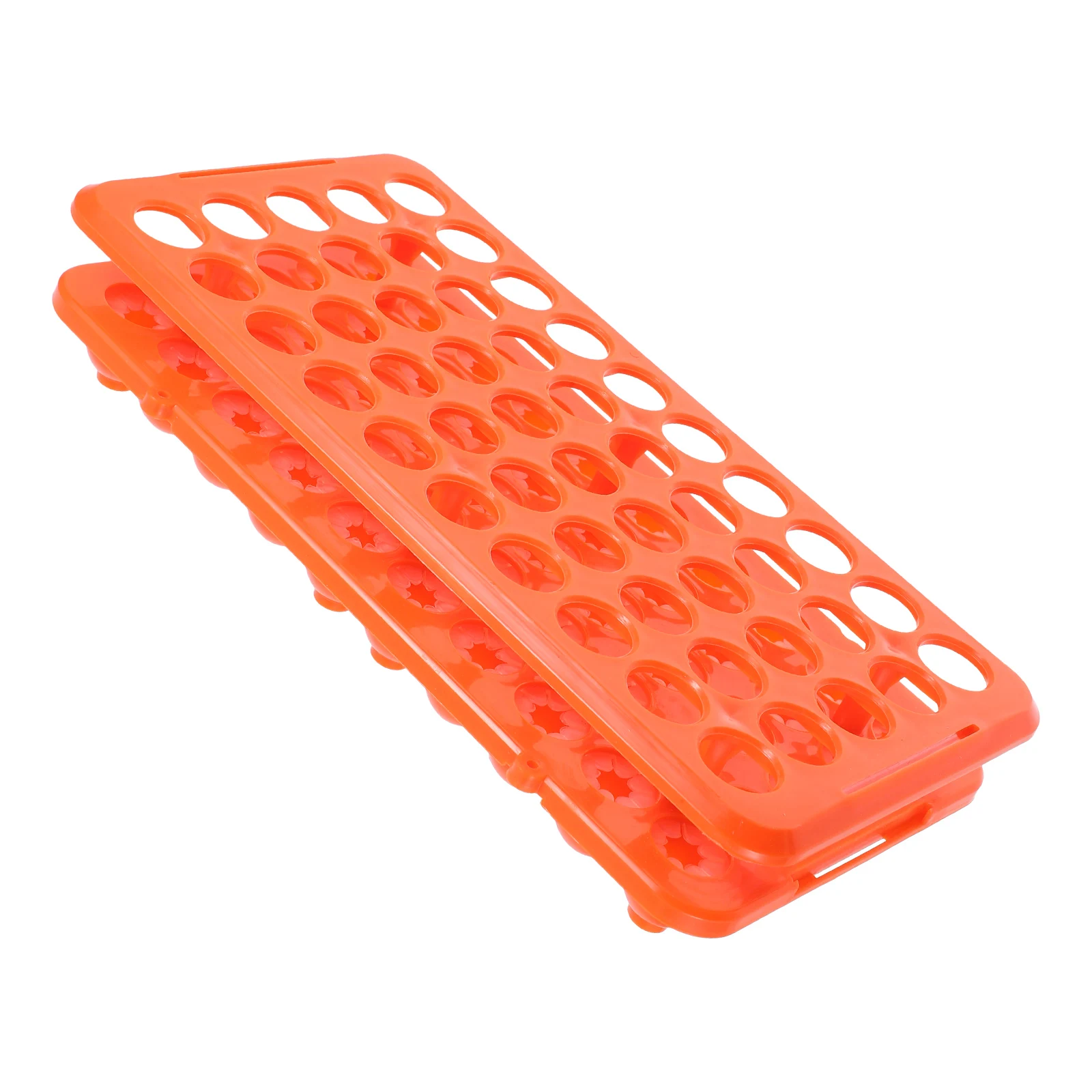 

50 Hole Tube Rack Orange 18MM Gasket Blood Sample Holder Lab Reagent Storage Plastic Stand Acrylic Vial Test Tube