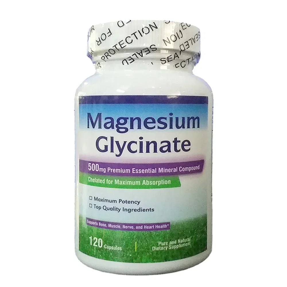 

1 bottle magnesium glycine capsules help regulate metabolism in the body regulate brain state aid sleep