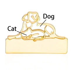 Harong Veterinarian Brooch Hollow Cat Dog Name Veterinary Medicine Lapel Lanyard Bag Badge VET Pins 1 Dollar Items Free Shipping