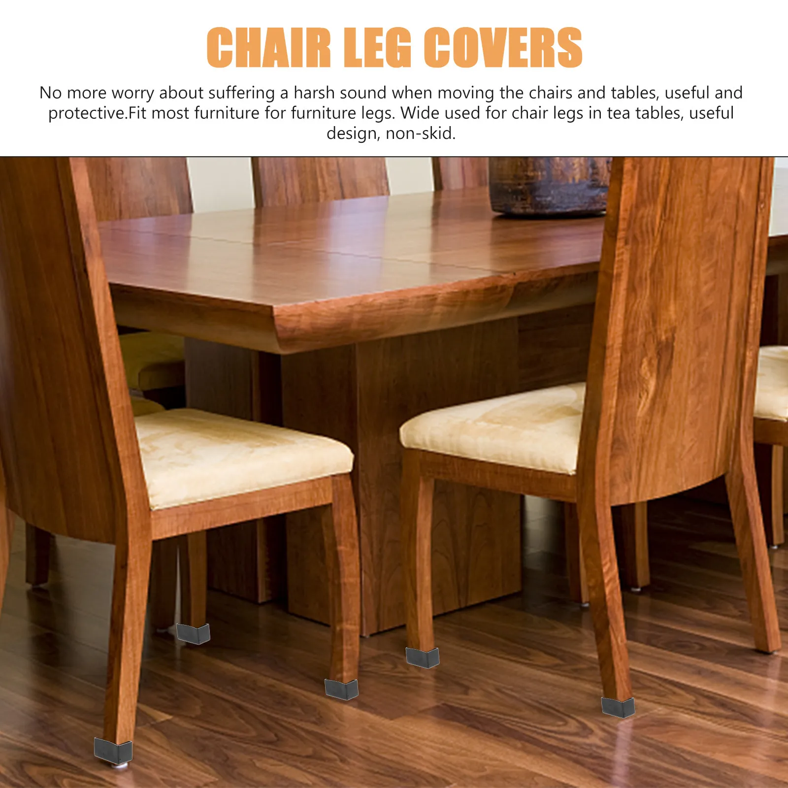20Pcs Chair Leg Floor Protectors Anti-Skid Rubber Furniture Leg Covers Protective Caps for Chairs Tables Home Use