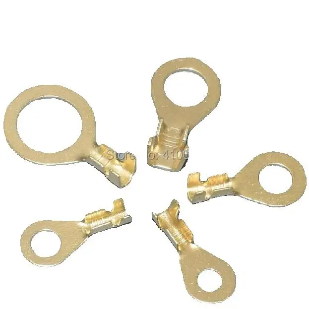 shhworldsea 20 Pcs Auto Car Splices Wire Ring Round Terminal Crimping Loose Pins Terminals Tab Copper Opening Nose End