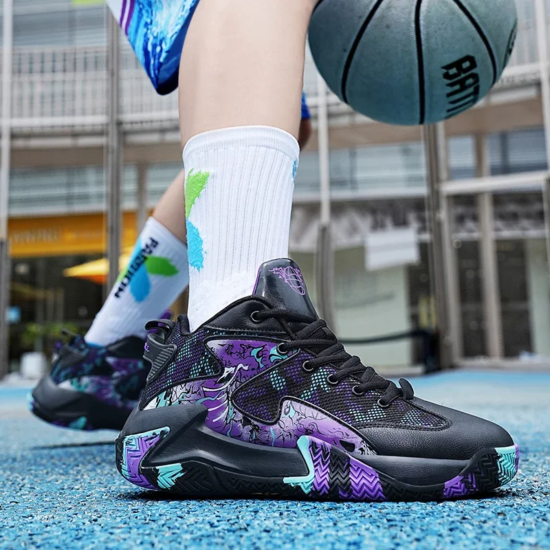 Herren-Basketballschuhe, atmungsaktiv, für den Außenbereich, Unisex, leichte Sportschuhe, Trainer, sportliche Damen-Unisex-Sneaker von hoher Qualität – Detail 13