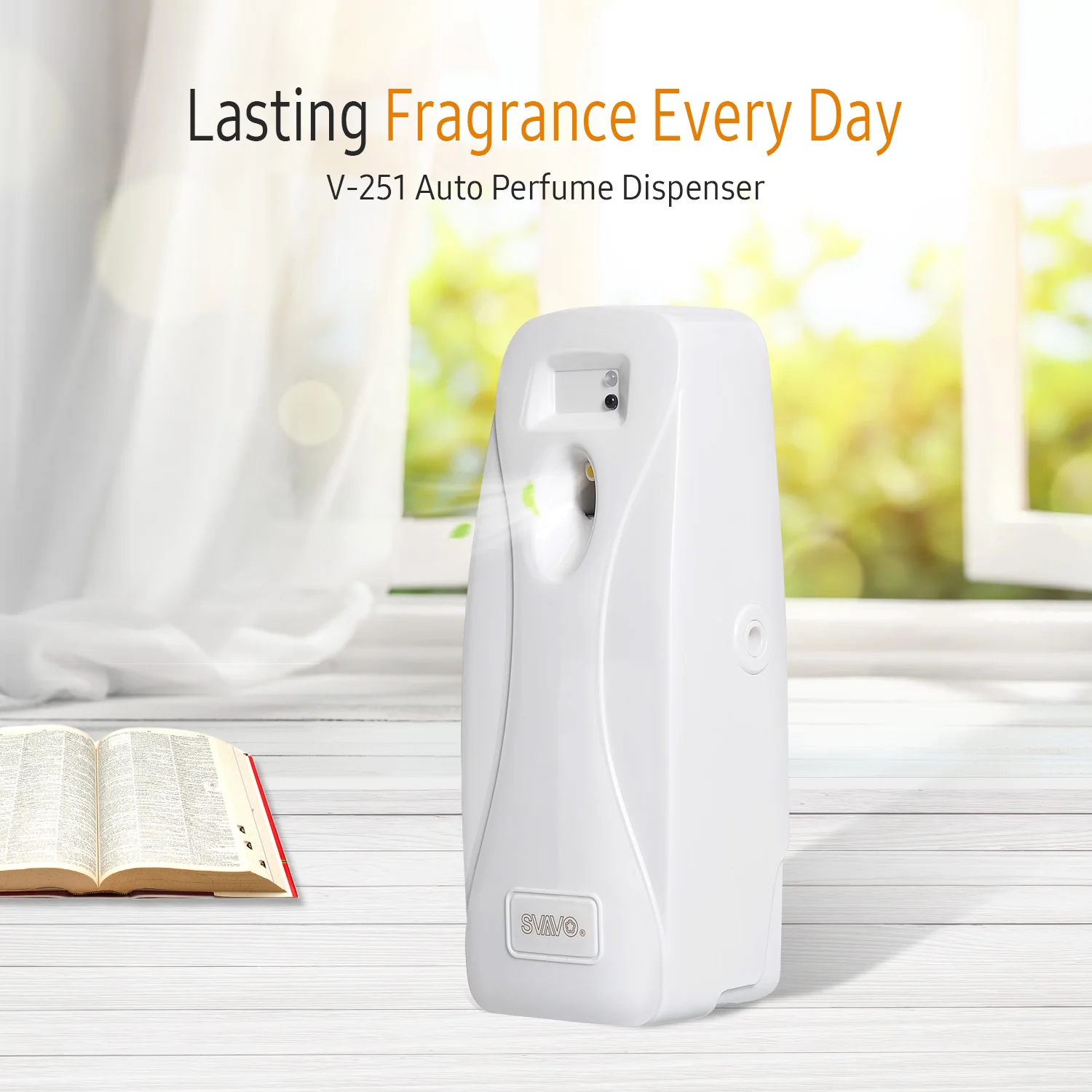 

SVAVO home Indoor Wall Mounted Automatic Adjustable Air Freshener Fragrance Aerosol Spray Dispenser, Aerosol Dispenser