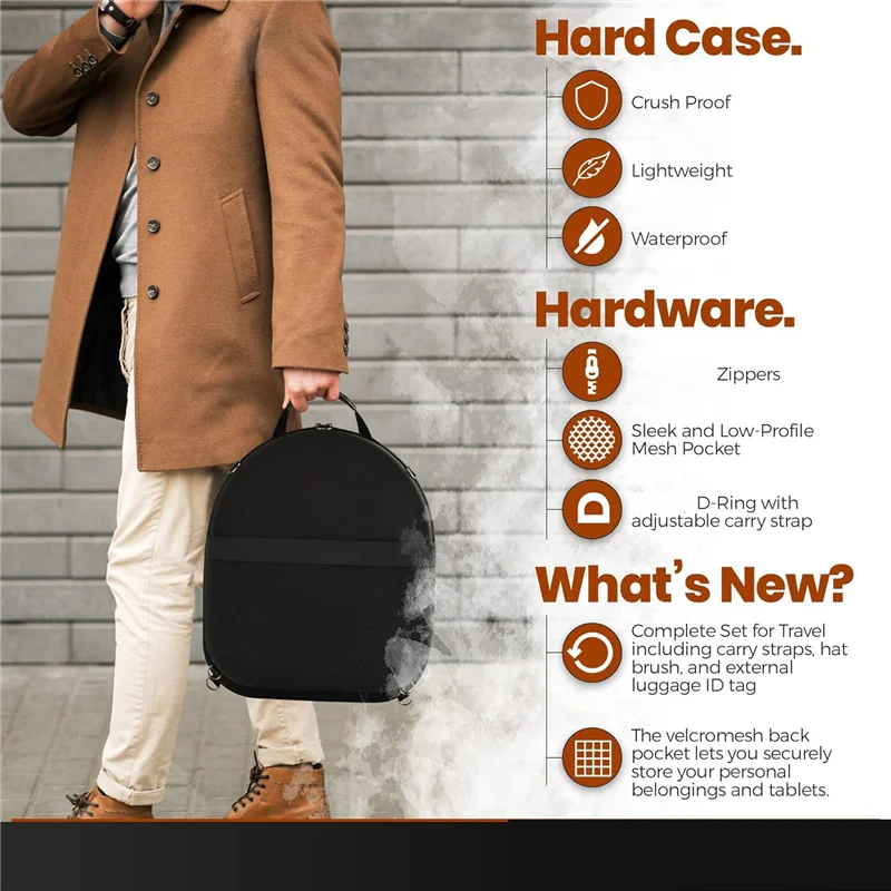 

-Футляр для дорожной шляпы SPOR, дорожный футляр для шляп, коробка для шляп, органайзер для дорожных шляп, хранилище для шляп для путешествий, футляр для шляп для Fedora Durab