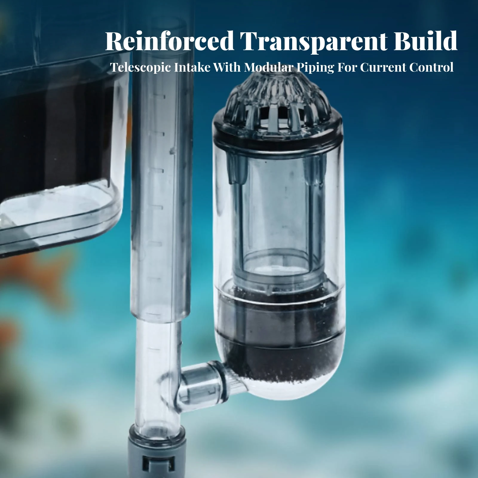 Wall-Mounted Aquarium Filter 3-Stage Hang-on-Back Aquarium Filter Quiet Silent for Home Aquariums