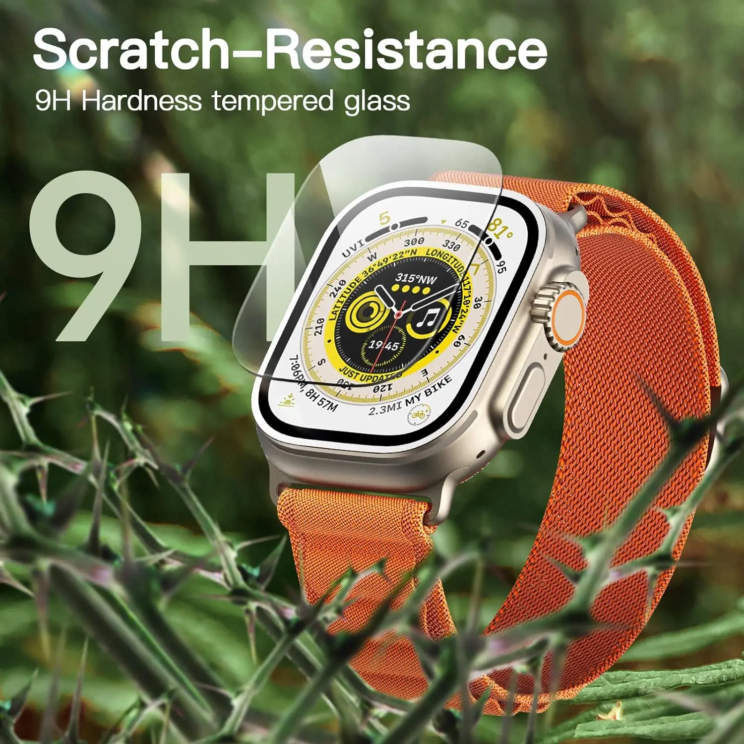 Vetro temperato protettivo per Apple Watch Ultra 2 pellicola proteggi schermo da 49mm per iWatch protezione in vetro Ultra da 49mm