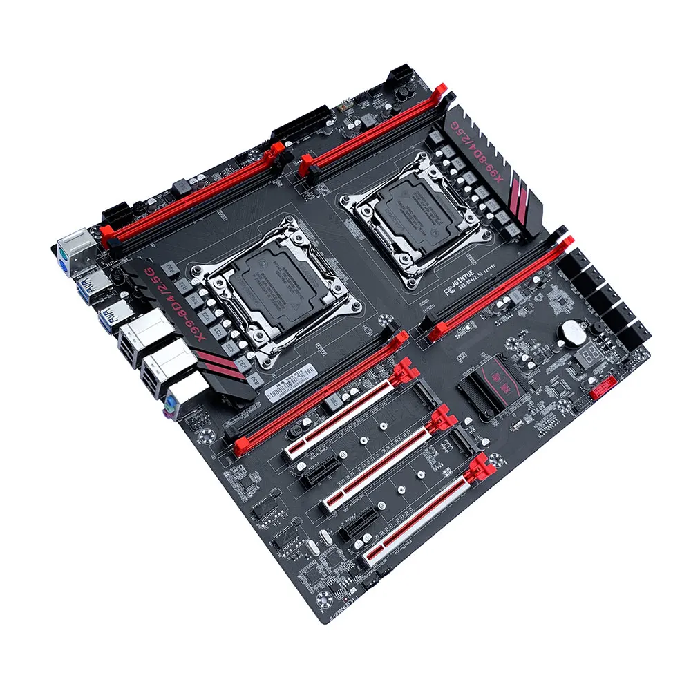 Imagem -04 - Placa-mãe de Cpu Dupla Lga 20113 Suporta Xeon e5 v3 Cpu v4 Memória Ddr4 Canais Placa de Rede Dupla 2.5g X998d4 Jginyue-x99