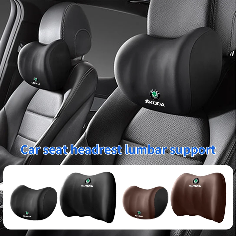 Car Accessories Headrest U-shaped Neck Pillow Lumbar Support For Skoda Octavia Rapid Kodiaq Karoq Fabia Kamiq Superb Derivative view 5