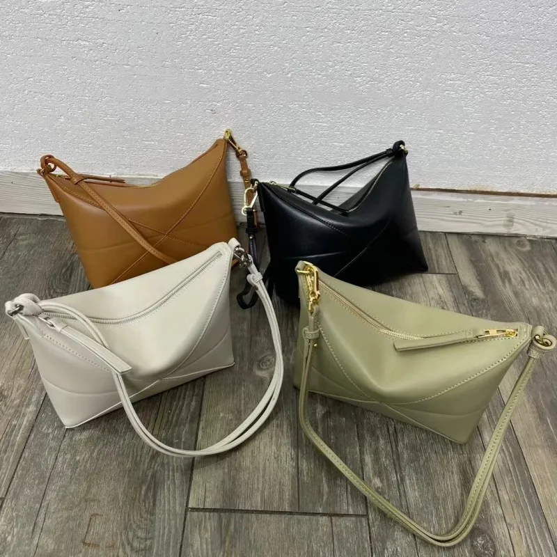 

Fashionable Underarm Bags Trendy Chain Strap Foldable Top Handle Leather Shoulder Crossbody Bag Women Elegant Commuting Handb