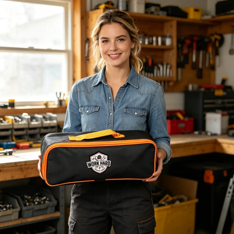 Portable tool kits, tool pouches, and canvas storage bags—perfect for home repairs, construction, and camping