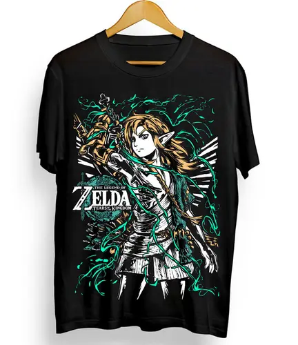 Imagen 2 del producto Camiseta negra con estampado gráfico de The Legend of Link To The Past, todas las tallas