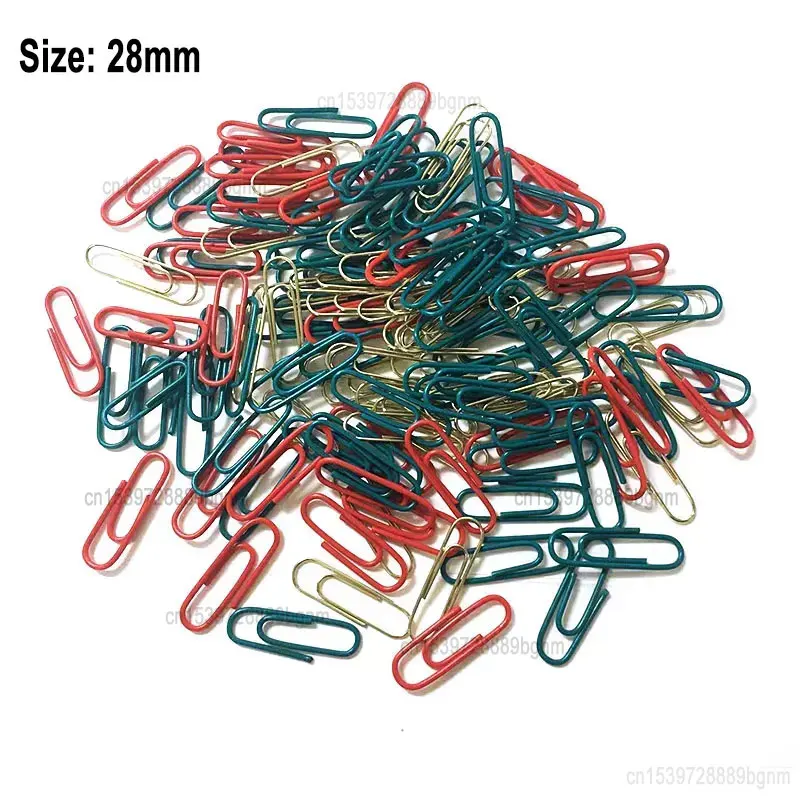 150Pcs Set Color Paper Clips 28mm With Box For Office School Wall Map Photo Memo Pad Paperclips Pins Holiday DIY Decoration Gift