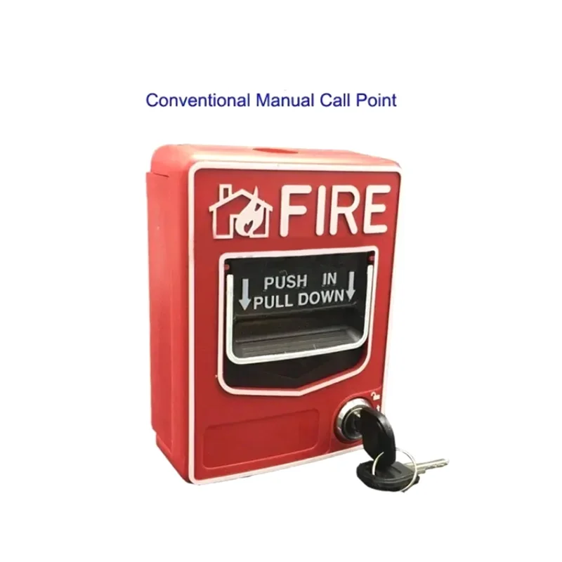 AA60-SB116 زر إنذار يدوي للحريق DC24V نقطة اتصال يدوية تقليدية مع مفتاحين