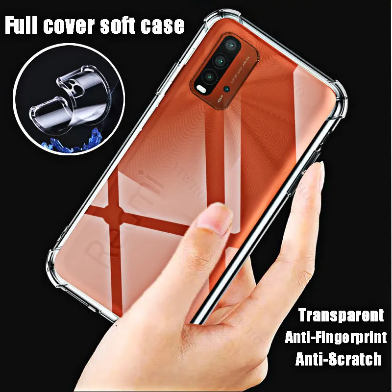 Soft Silicone Shockproof Clear Case for Xiaomi Redmi 9T TPU Transparent Covers Shell for Redmi 9 T 6.53\