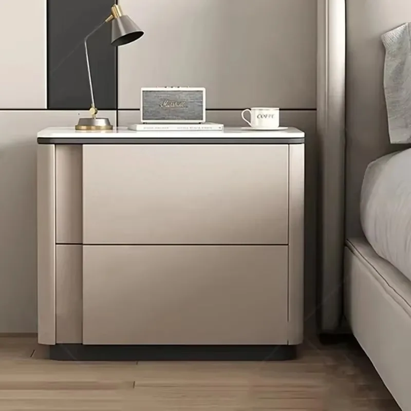 Aesthetic Minimalist Night Table Modern Storage Italian Drawer Bedside Table Luxury Trendy Cajones De Dormitorio Home Furniture