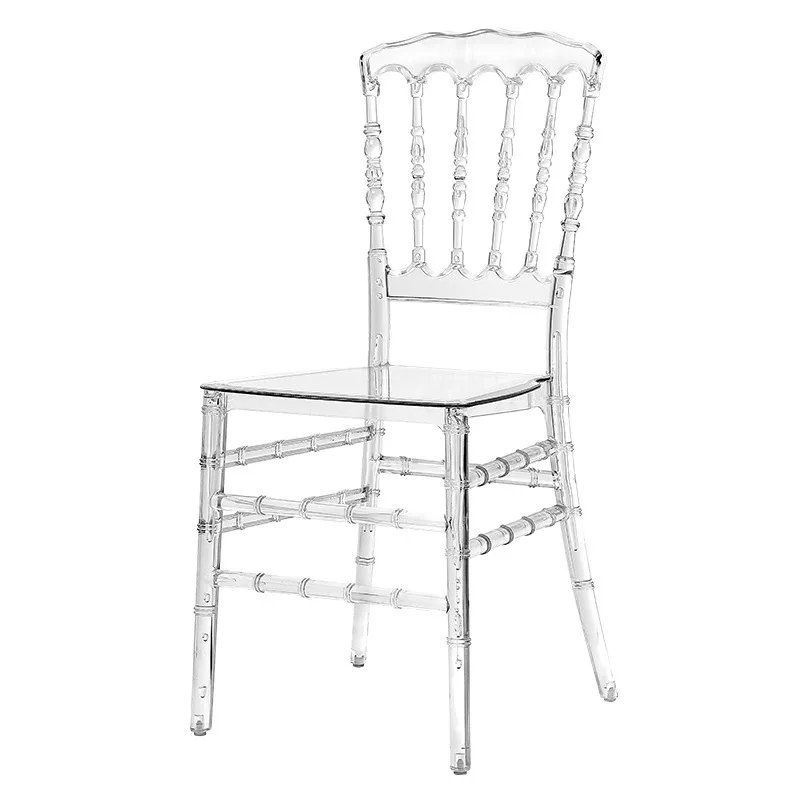 

Manufacturer wholesale PC transparent crystal chair acrylic PP plastic crystal transparent princess chair outdoor wedding