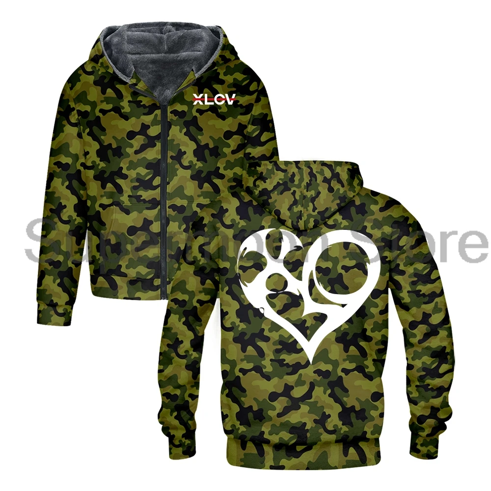 Kpop XLOV Logo Zip Up Hoodie 2026 European Tour Merch Long Sleeve Outerwear Coat Women Men Hooded Jacket Parkas