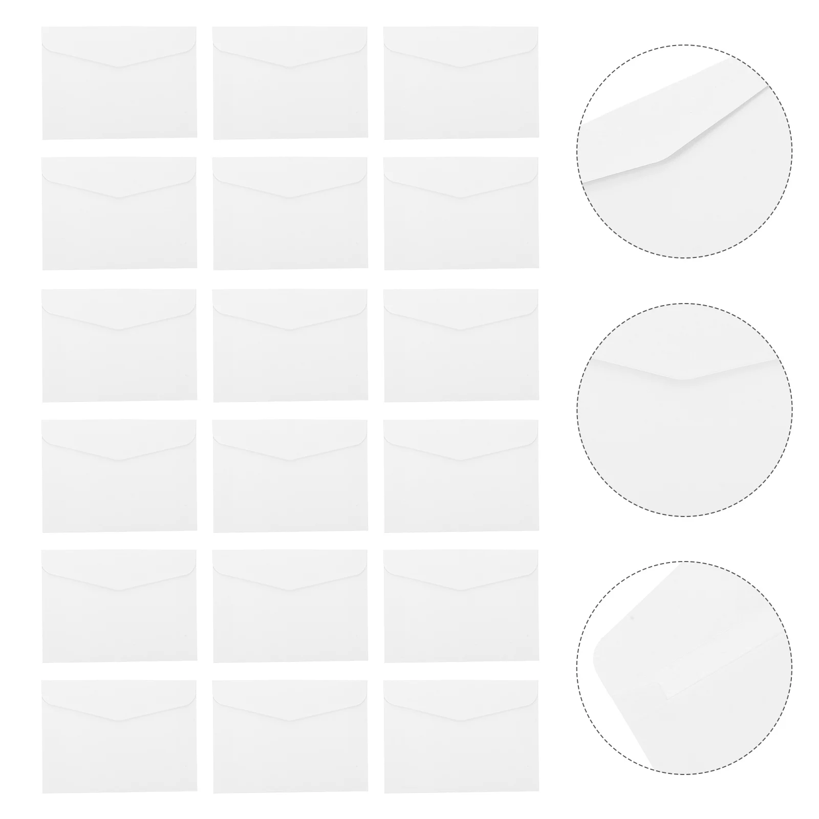 

100pcs Mini White Kraft Envelopes 11.5X8.3Cm For Credit Cards Greeting Cards Wedding Party Invitations Business Storage Paper