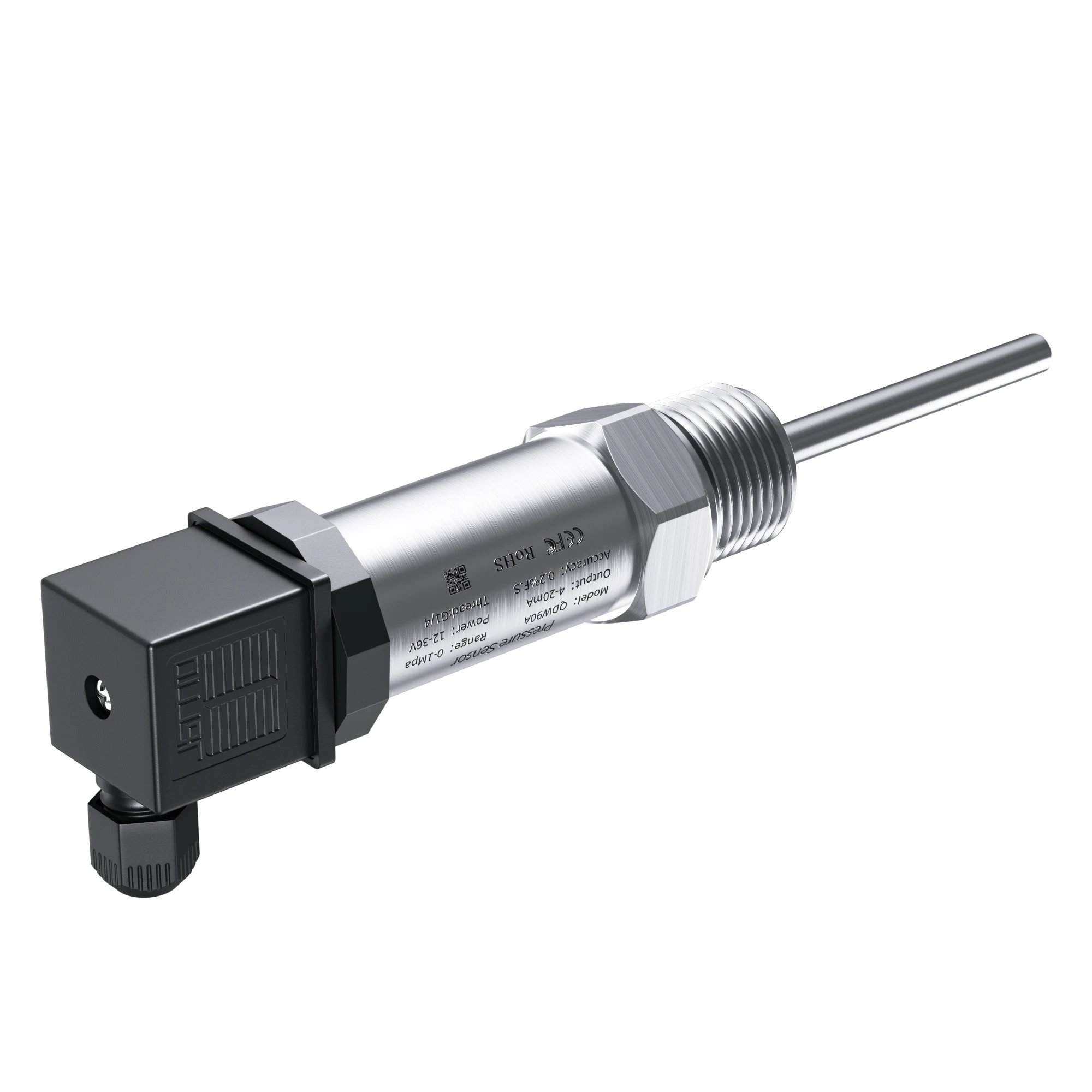 PT100 Temperature Sensor 6mm Probe Diameter -50-350C 4-20mA 0-10V M20*1.5 DC24V Temperature Transmitter